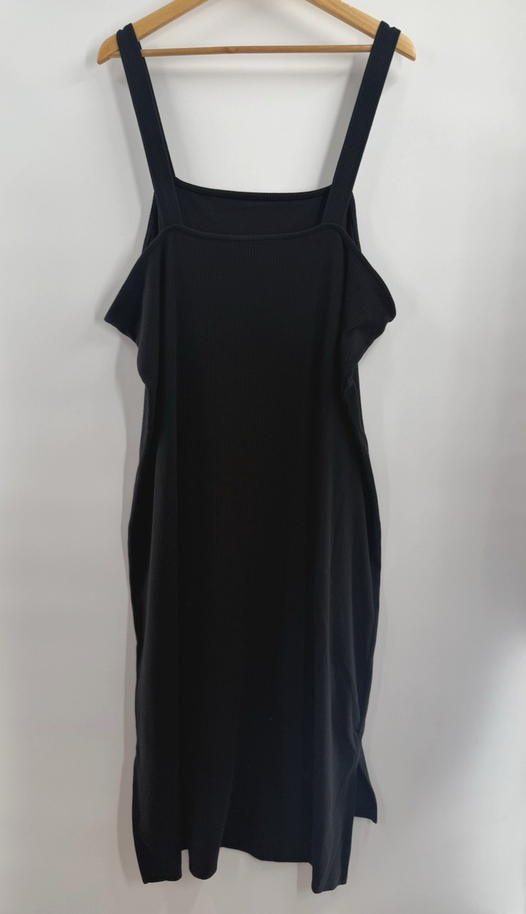 The Drop Women's Amelia Square-Neck Strappy Bodycon Midi Tank Dress BLACK 3X....